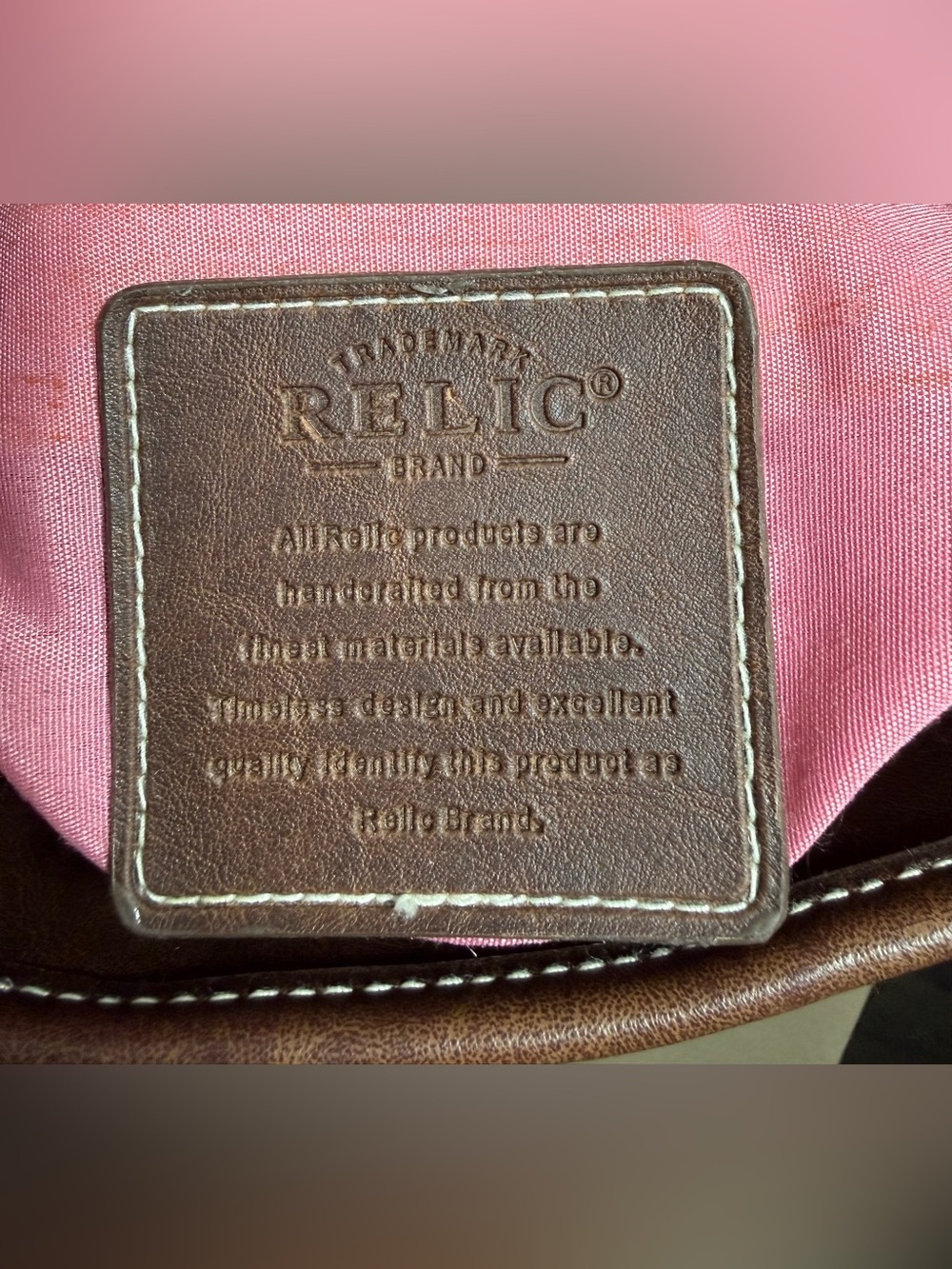 Relic by Fossil Pink Woven Canvas Crossbody Bag with Braided Strap - Picture 6 of 6
